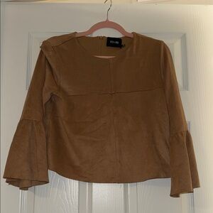 Brown suede Top